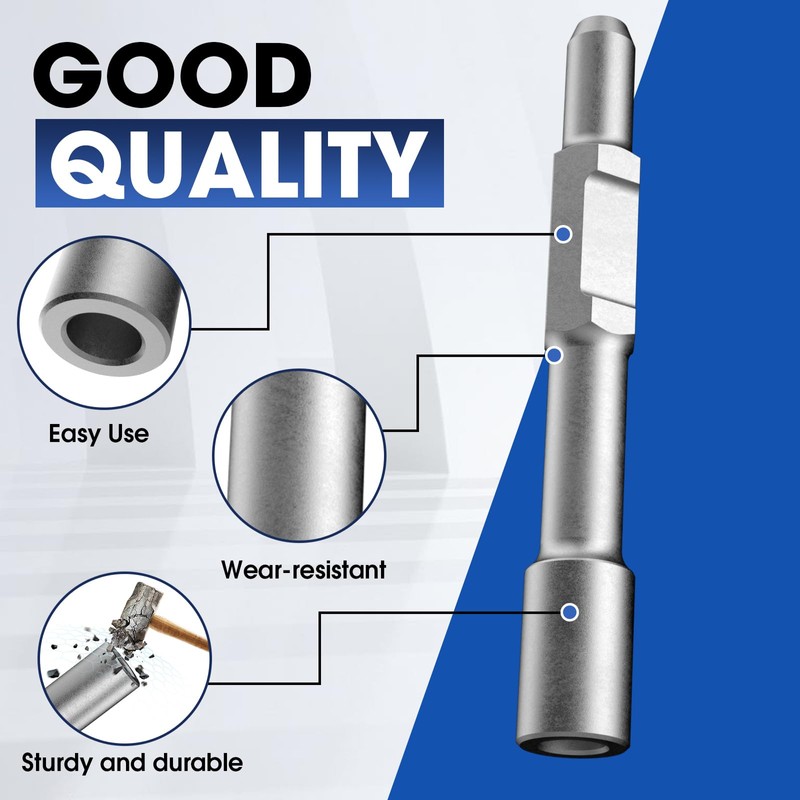 Dolenor Ground Rod Driver SDS-Hex Demolition Jack Hammer,Hammer Drill Rod