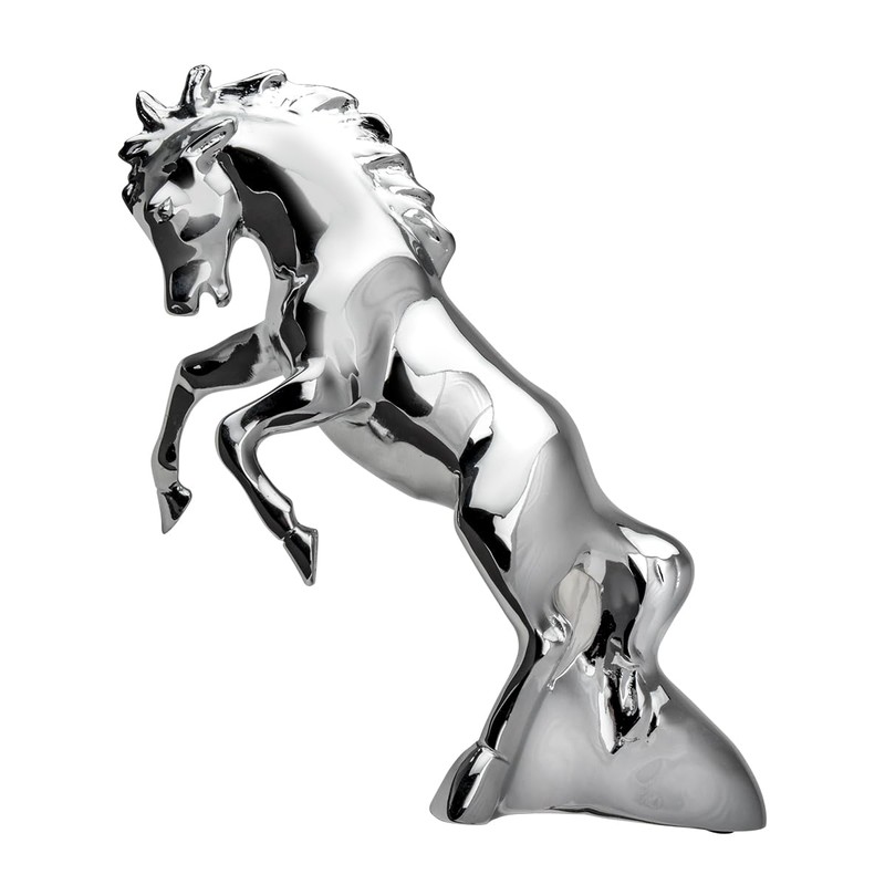 GG Grand General 48120 Chrome Fighting Stallion Hood Ornament