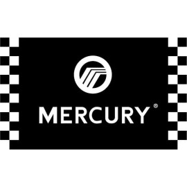 JC Mercury Checkered Racing 3x5 Ft Banner Flag Car Racing Show Garage Wall Workshop