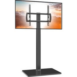 Hemudu Universal Floor TV Stand with Mount 80 Degree Swivel Height Adjustable and Sp...
