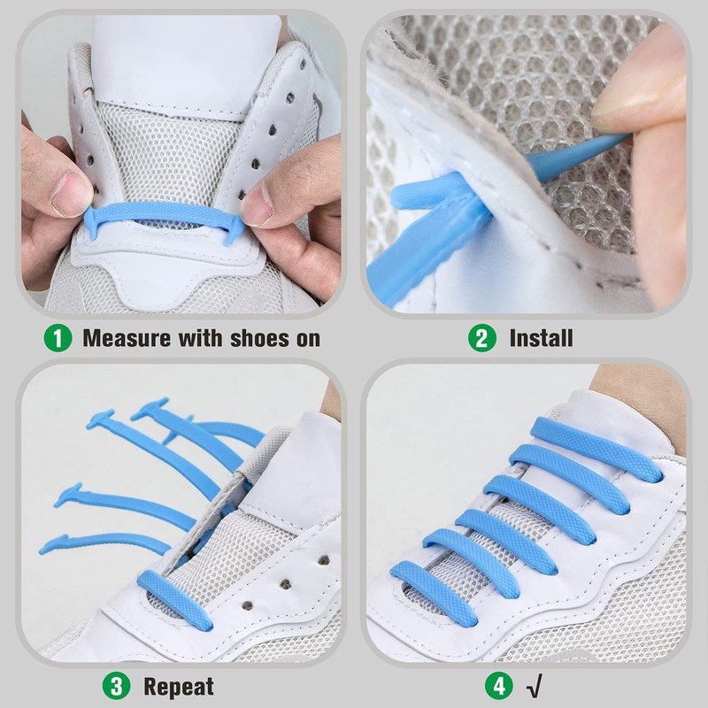 INMAKER No Tie Shoelaces, Pack of 2, Elastic Shoe Laces