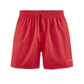 bruno banani Men's Boxer Wave Line 2.0 - Timeless Swimming Trunks, Quick-Drying, Simple Swimming Shorts with Practical Pockets, Subtle Logo, Ideal Fit, Size S-XXL (Pack of 1), red