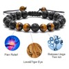 Lava Rock Bracelets for Men, 8mm Lava Rock Bead Tiger