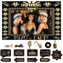 LaVenty Roaring 20s Photo Booth Props 1920s Photo Booth Props 1920s Party Props Roaring 20s Party Decorations Roaring 20s Decorations