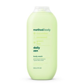 Method Body Wash, Daily Zen, Paraben and Phthalate Free, 18 oz (Pack of 1), Detoxifying