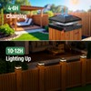 JOFIOS 16pack Modern Black Solar LED Post Cap Lights, 16