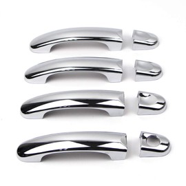 Dreamseek 8 pcs Door Handle Cover for Volkswagen VW Transporter T5 2003-2013 Exterior ABS Molding Protector Chrome Trim