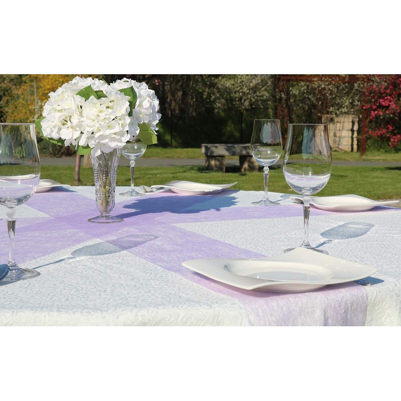 AmaCasa Non-Woven Table Runner with Flower Design 23 cm /