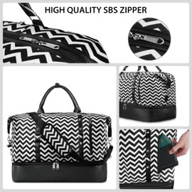 Stouchi Travel Bags for Women, Carry on Bag Weekender Tote Bag for Women Men, Personal Item Travel Bag with Shoes Compartment for Airplanes, Overnight Travel Duffel Bag with Toiletry Bag