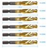 6-pc 1/4-20NC Combination Drill Tap Bit Set SAE, 1/4" UNC-20