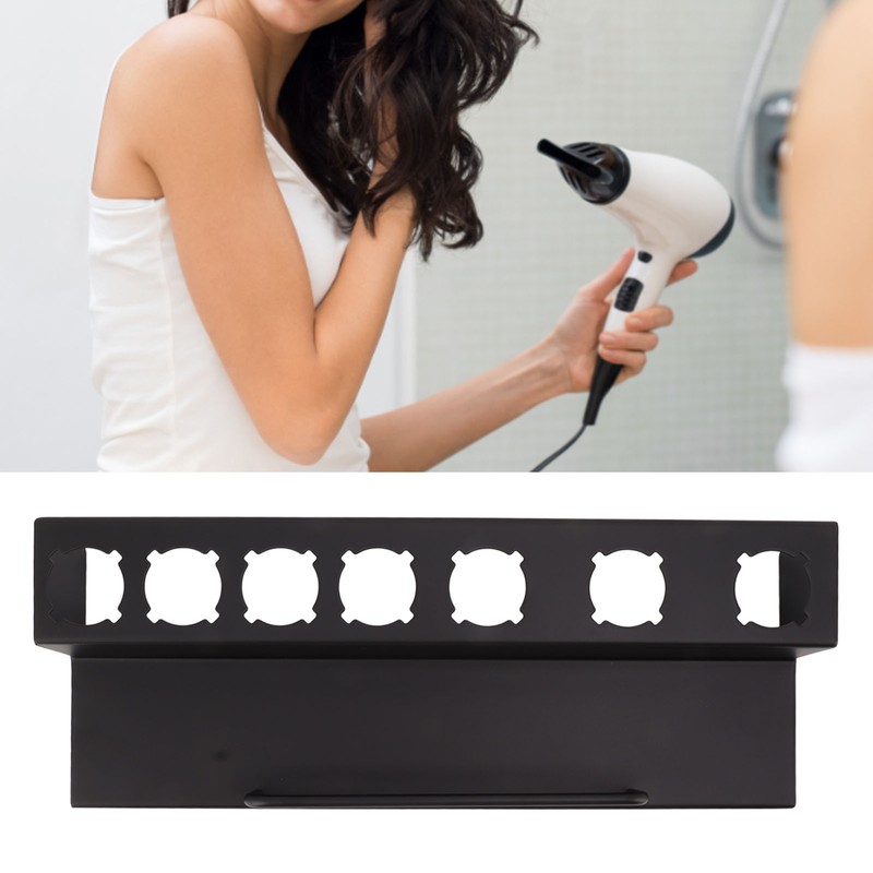 Electric Hair Dryer Rack Wall Mount Hair Tool Organizer Curling