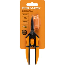 Fiskars Micro-Tip Pruning Snips Garden Shears - Plant Cutting Scissors with Sharp Precision-Ground Non-Stick Blade - 2-Count