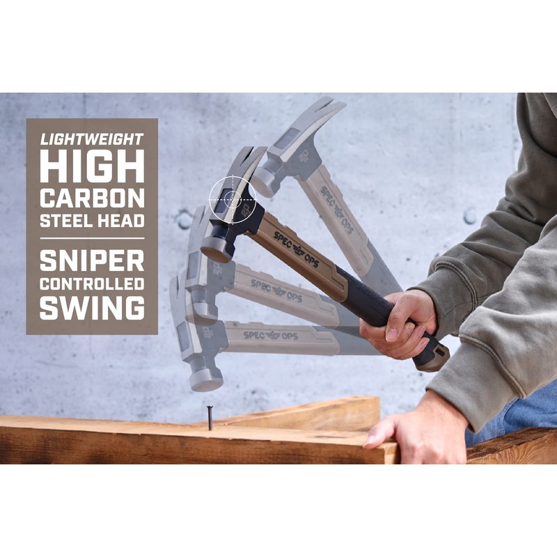 Spec Ops Tools 20 oz Fiberglass Hammer, 16 Inch, Soft