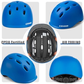 CELOID Kids Helmet,Baby Bike Helmets for Ages 3-5-8 Years Boys Girls,Toddler Adjustable Multi-Sport Cycling Skateboard Roller Skat Scooter Rollerblade Balance Skateboarding Helmet,Blue