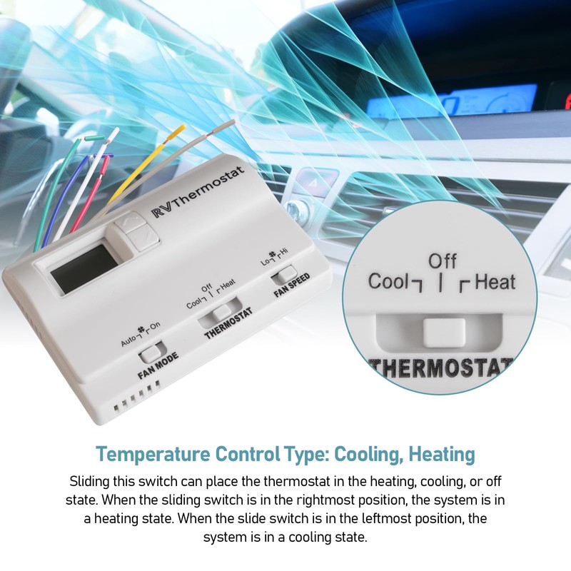 8330D3351 Wall Mounted Digital Cooling and Heating Thermostat, Suitable for