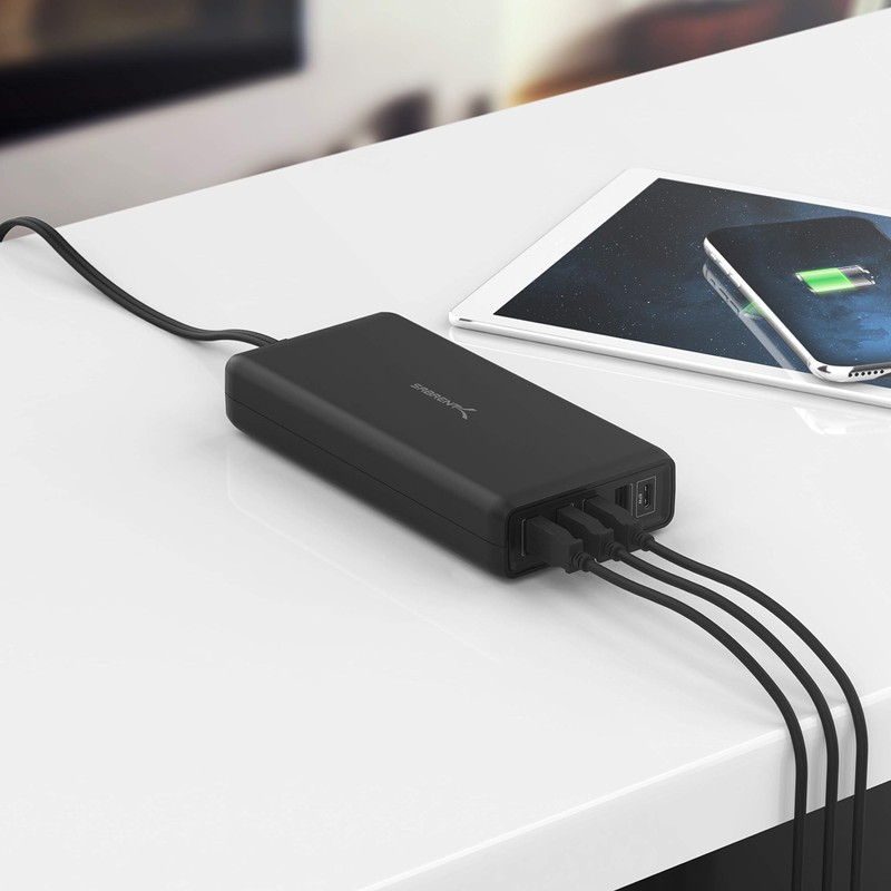 Sabrent 114W - Cargador Inteligente de 5 Puertos USB A