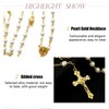 Crucifix Cross Rosary Beads Necklace Women Men Kids Girls Gifts