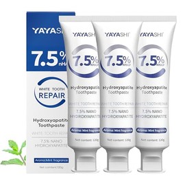 Set 3-Pack Hydroxyapatite Toothpastes for Enamel Protection and Tooth Strengthening, Gentle Mint, Fresh Breath, Daily Use for Oral Health