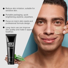 Men's Makeup Cream, Tinted Moisturising Cream for Men, Brightening Cream for Men, Foundation Cream, Lazy Face Cream, Fresh Concealer, 2 Pieces Men's Makeup Cream