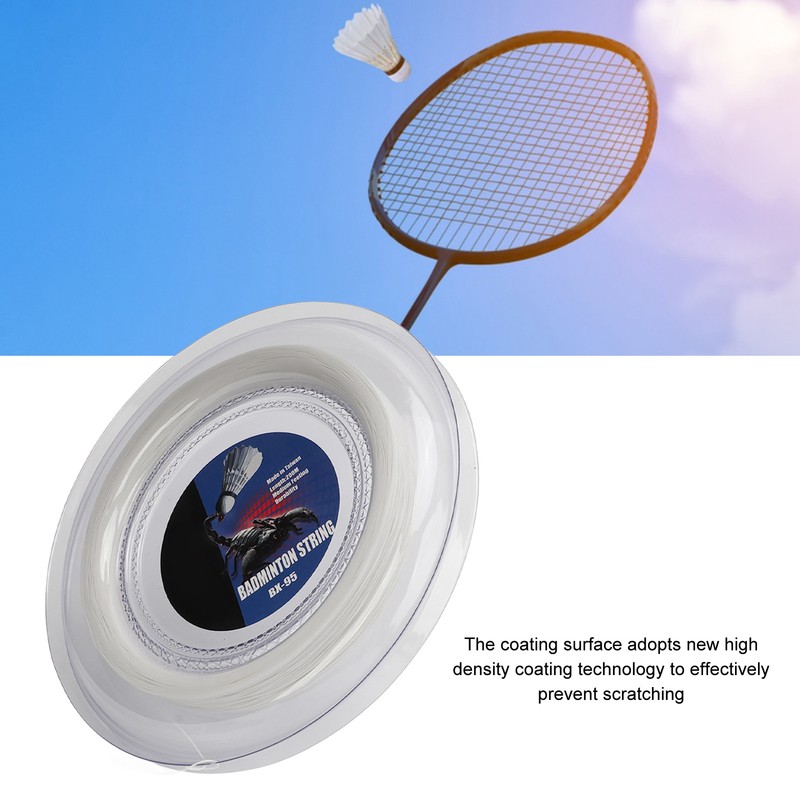POWERTI Badminton Racquet String High Elasticity Wear Resistant Resin Fibre