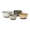 Stoneware Bowls with Reactive Glaze Finish, Set of 4