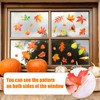 6Pcs Fall Window Decorations, Thanksgiving Window Decor Maple Window Clings