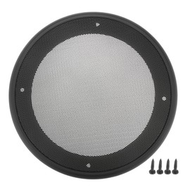 ACROPIX Universal 6.5" Car Speaker Grille Cover Mesh Round 6.5" Audio Speaker Subwoofer Guard Protector Case Mounting Screw Iron ABS Black 1 Piece