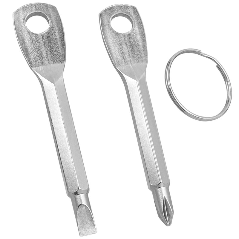 Treki Key Ring Screwdriver Set，8pcs Mini Pocket Keychain Screwdrivers Multifunction