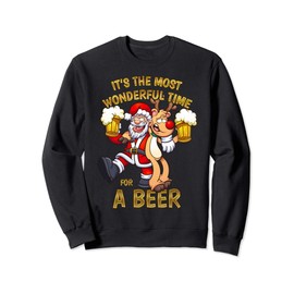 It's The Most Wonderful Time For A Beer Funny Christmas Sweatshirt