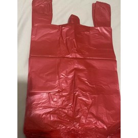 Choice 500 Bags 1/6 Large 21 x 6.5 x 11.5 Red T-Shirt Plastic Grocery Shopping Recyclab