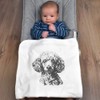 Azeeda 'Poodle Portrait' Cotton Baby Blanket/Shawl (BY00039893)