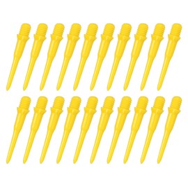 YOKIVE 100 Pcs Plastic Dart Tips, Game 2BA Thread Soft Darts Tips Replacements Dart Accessory | Indoor Outdoor Play (Yellow)