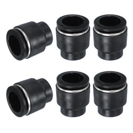 PATIKIL 6pcs Hose Quick Release Cap 16mm (5/8") Hose OD Plastic Hose Pneumatic Cap Quick Release Push Fit Plug Fitting Accessories for Pneumatics Black