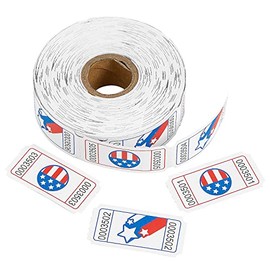 Vibrant Multicolor Patriotic Ticket Roll (2") - Ideal for Events, Raffles & Festivals - Pack of 1