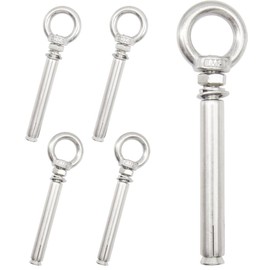 Ruidee Pack of 5 Stainless Steel Eye Bolts Anchor M8 x 100 mm Expansion Screw with Ring Extension Bolt Eye Bolt Expansion Screw for Concrete and Masonry Buildings (PZ-LS/M8 x 100 mm)