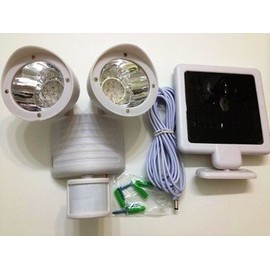 White Dual Security Solar Lights With Motion Sensor & 22 Leds