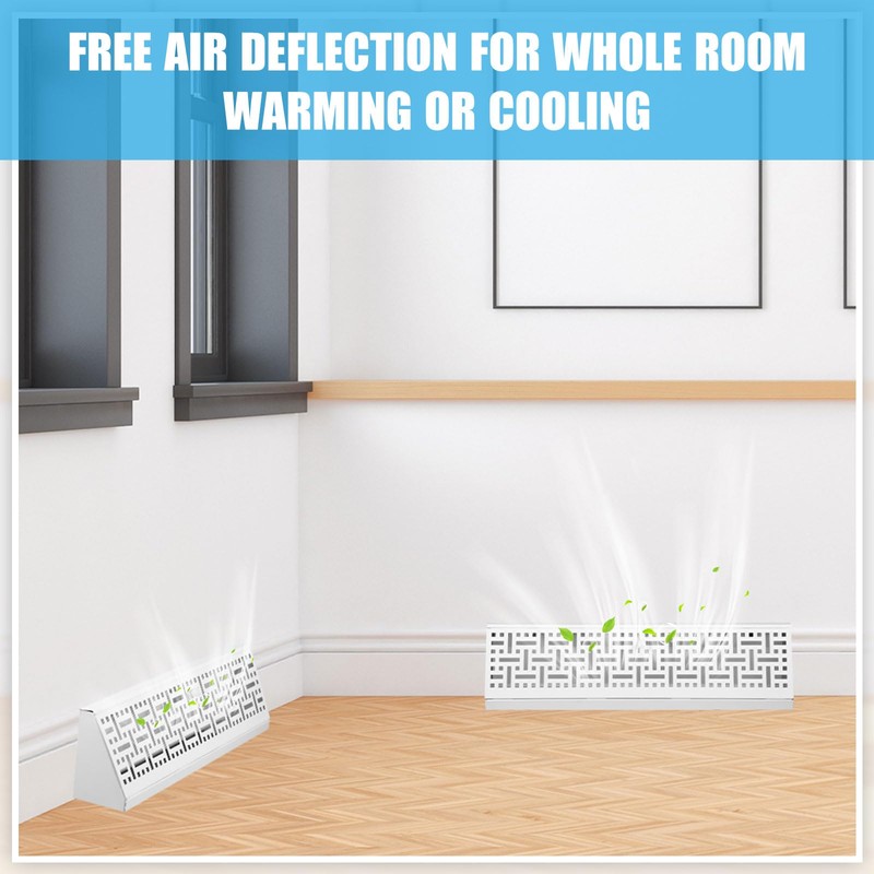 Landhoow 4 Pcs 18 Inch Baseboard Diffuser Register (Duct Opening