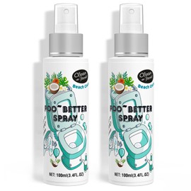 Clean-n-Fresh Toilet Spray 6.8 Fl.Oz, Poop Spray Beach Coco, Bathroom Air Fresheners Spray, Long Lasting Odor Eliminator - Coconut, Vanilla & Lily of the Valley