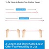 OCEANBROAD Kayak Paddle Leash with D-Ring Stretchable Bungee Strap Lanyard