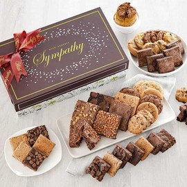 Broadway Basketeers Sympathy Fresh Baked Assorted Brownies & Cookies Gift Basket. Individually Wrapped. Perfect Shiva, Condolence, Bereavement, Memorial Gift for Husband. FREE PRIME SHIPPING. Kosher