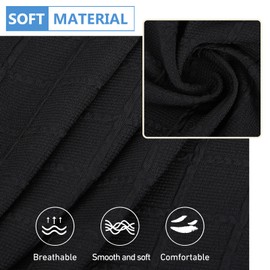 hyha Jacquard Couch Cushion Covers, Magic Sofa Slipcovers Washable, Diamond Lattice, Stretch Couch Seat Cushion Covers for Sectional Sofa (1 Piece, Black)
