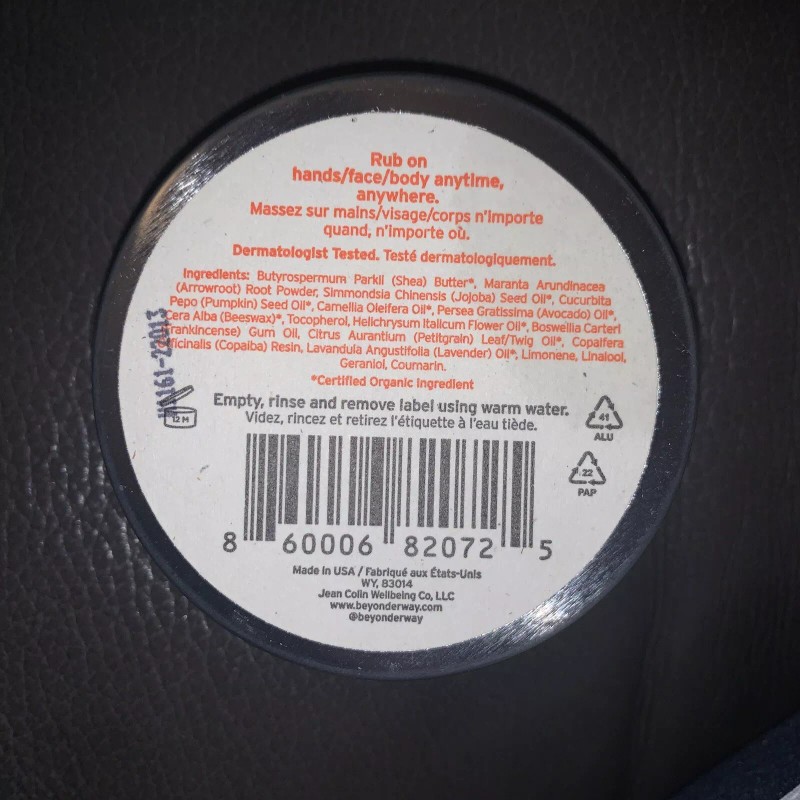 Beyonderway Hand Face Body Butter eo blend #1 Frankincense Lavender