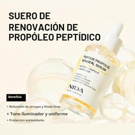 NIDA Peptide Propolis Renewal Serum | Peptide Complex, Propolis Extract, Adenosine | Youthful Look, Wrinkles, Fine Lines, Pore & Sebum Care | 1.69 fl.
