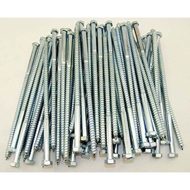 (45) Hex Head 3/8 x 10" Lag Bolts Zinc Plate Wood Screws