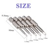 HaoTrade 5Pcs Triangle Drill Bit, Triangle Screwdriver Bit Set, 1/4"