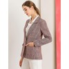 Allegra K Women's Notched Lapel One Button Boyfriend Blazer Suit