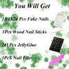 24Pcs St.Parker’s Day Press on Nails Medium Length Square Fake