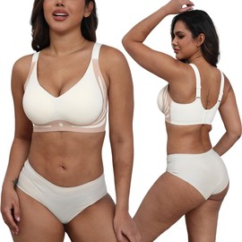 Bras for Women No Underwire Comfortable Lightweight Wireless Seamless Full Coverage Everyday Bras,Black,2X