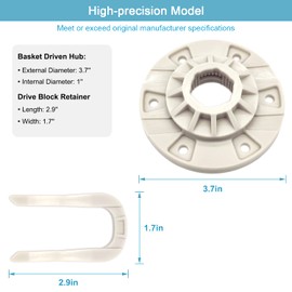 W10528947 Kit de cubeta accionado por cesta de arandela Whirlpool Kenmore Maytag Crosley arandela pieza de repuesto reemplaza 2684908, AP5665171, EAP6012095, PS6012095, W10396887, W10528947VP