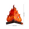 2 Pack 3D Cardboard Campfire Centerpieces with Jagged Flames and